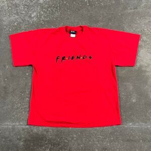 Vintage Friends NBC Experience Embroidered Red Logo Graphic Tee